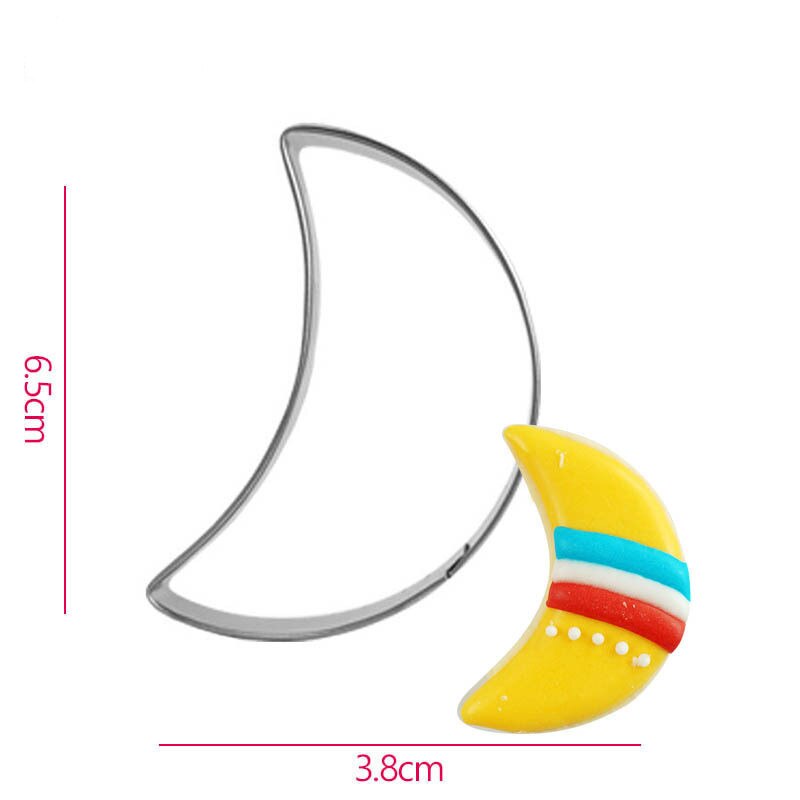 Utensilios para hornear en forma de media luna, cortador de galletas, decoración de pasteles, Fondant, herramientas de molde Diy, galletas de Año , 2022: Default Title