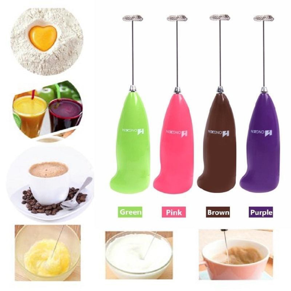 Aankomst Keuken Koffie Latte Chocolade Plastic & Rvs Elektrische Melkopschuimer Handheld Schuim Garde