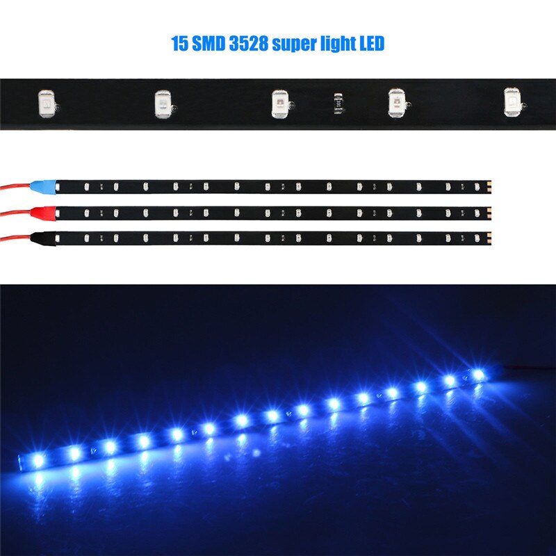 6 Stuks Waterdichte Dc 12V Motor Led Strip Smd Underbody Decoratieve Strip Licht Voor Auto Motorfiets Mooie Decoratieve Zachte lichten