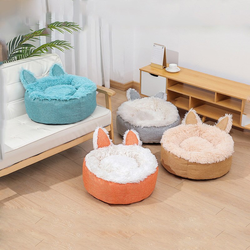 HOOPET Pet Cat Bed Lamb Cashmere Pet Dog Cat House Kennel Puppy Mat Winter Warm Soft Cat Nest Sofa Cushion Kittens Puppies Cat