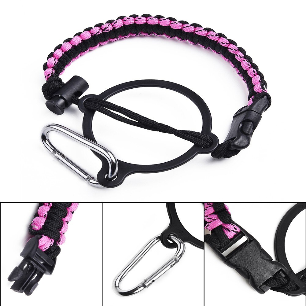 Vattenflaska säkerhetsrep handtag hydroflask paracord rembärare för hydroflaska bred mun flaskor kopp utomhus vandringsredskap