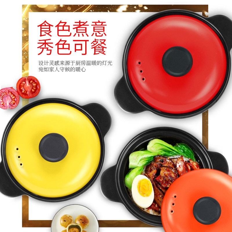 2.5L Koreaanse Hittebestendig Soep Braadpan Hoge Temperatuur Open Vlam Gas Hittebestendige Porselein Braadpan