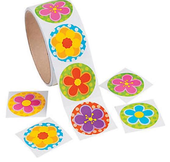 One Roll Adhesive Tape With 100pcs variety styles Stickers For Children Cute School Stationery Stickers: Champagne