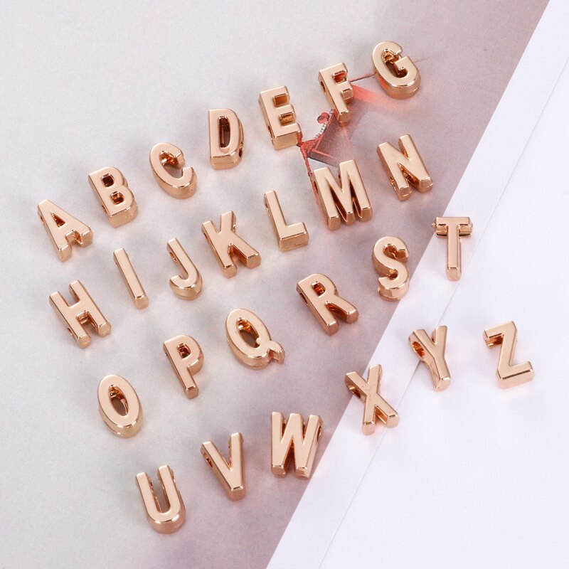 A--Z 26 English alphabet necklace jewelry letter accessories with perforated letters accessories girlfriends small persona