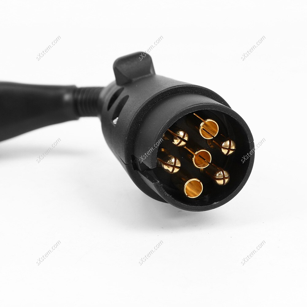CAR Trailer Adaptor Plug- 7 Pin round Male Plug to 12 Pin Female Flat Caravan