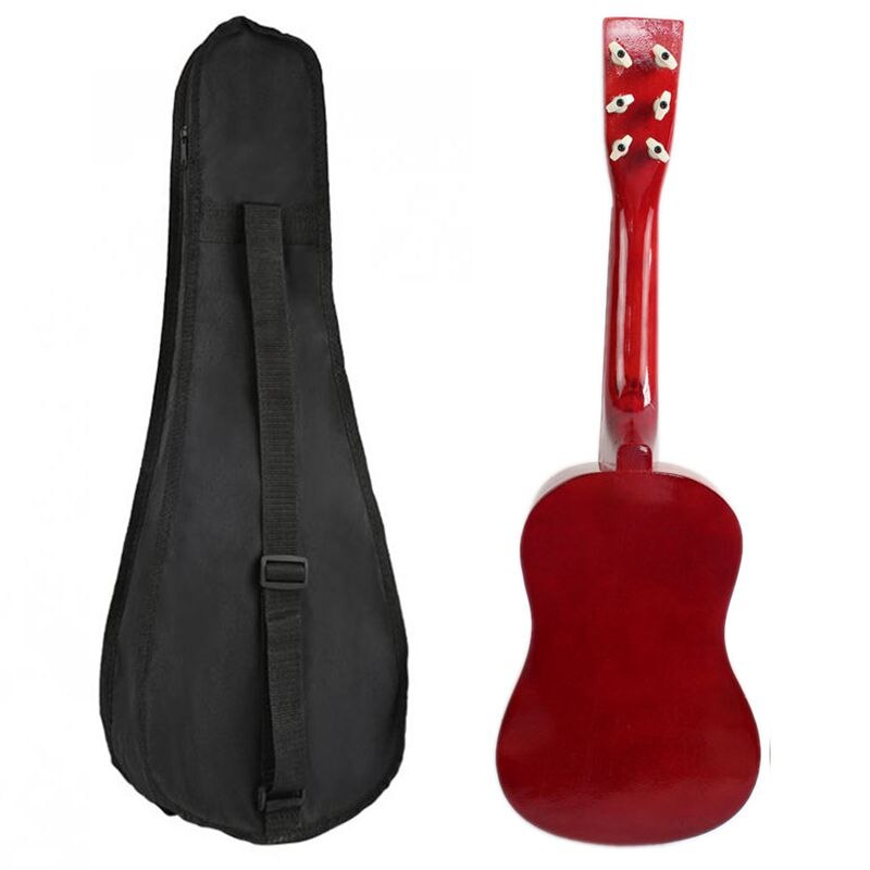 1pcs 23 Inch Guitar Mini Guitar Basswood with Plectrum String & 1pcs 23 Inch Black Uke Bag Portable Ukulele Gig Bag