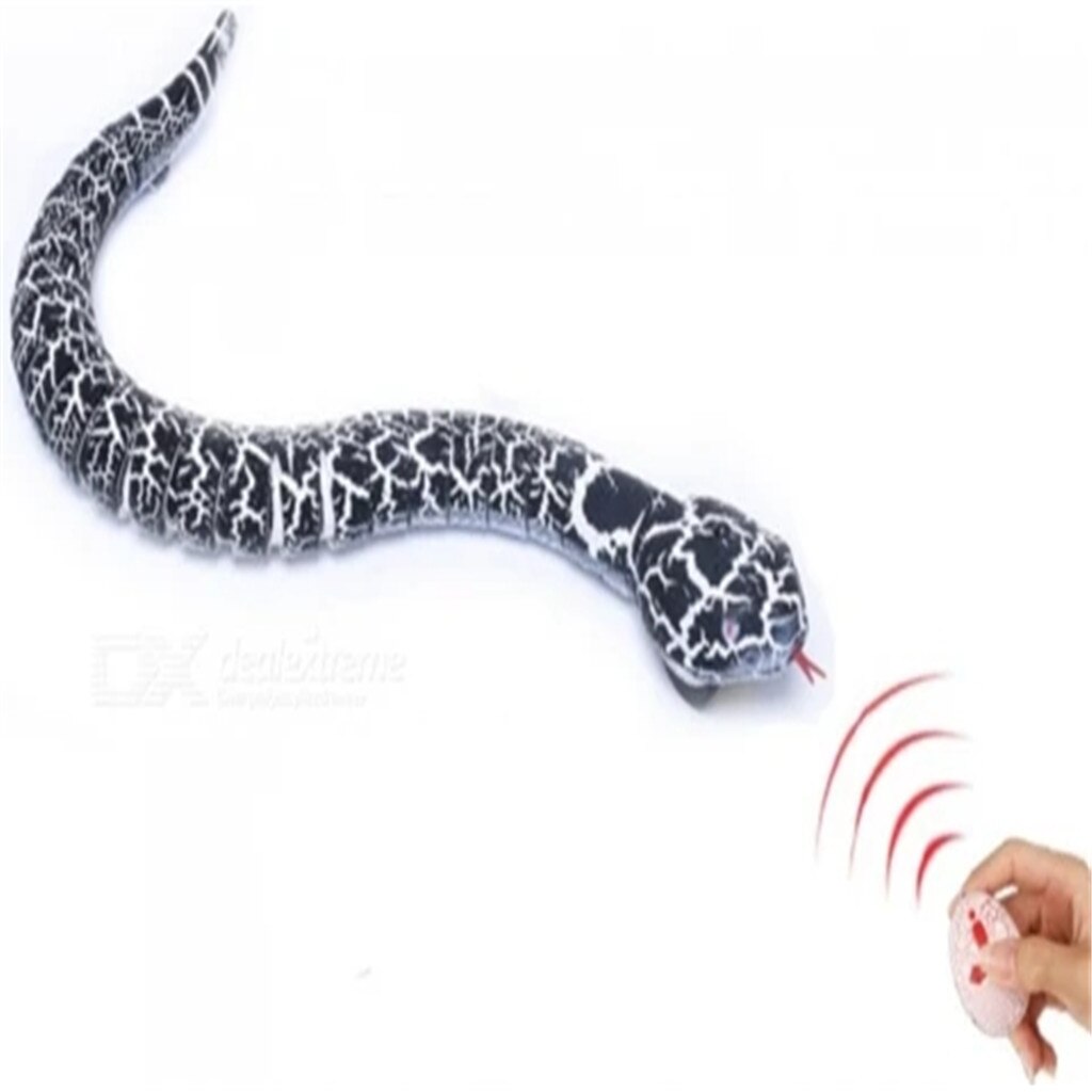 Jouet de serpent de RC de télécommande Rechargeable réaliste de 16 pouces avec le contrôleur infrarouge en forme d'oeuf, terrifiant de jouets de méfait: Marron