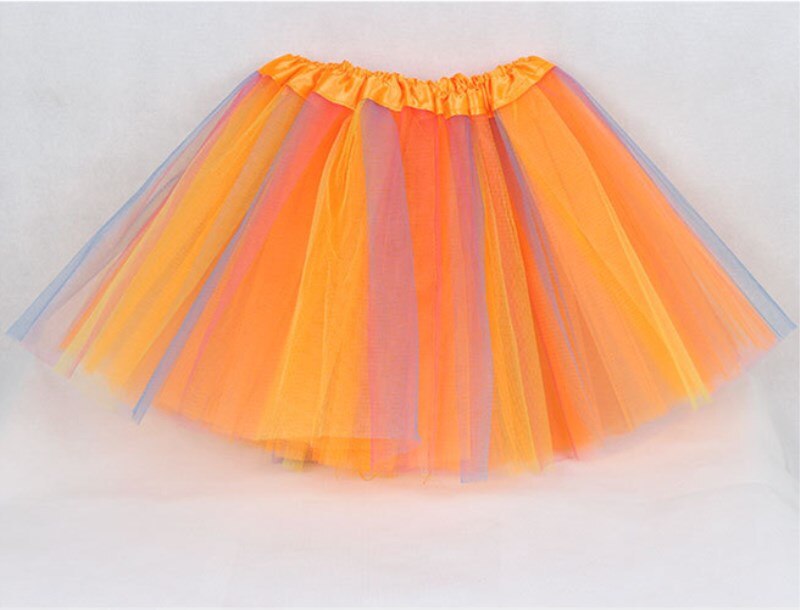 Baby piger tutu nederdele orange farverige barn ball kjole børn pige tøj prinsesse tyl nederdel dans prinsesse pettiskirt: Orange