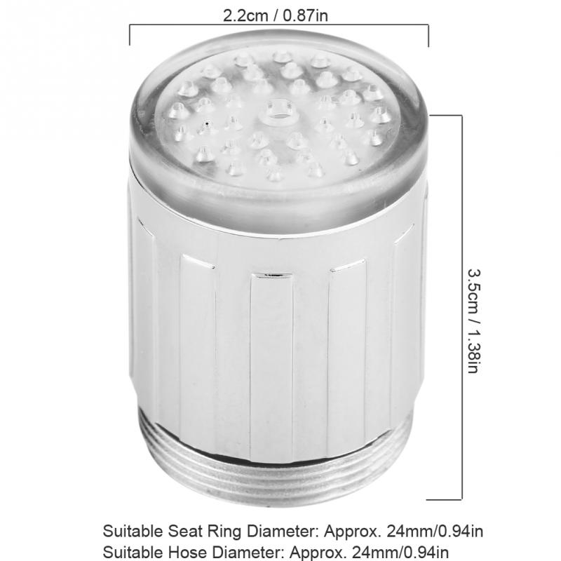 Grifo de luz LED que cambia de Color, grifo de agua de luz LED con sensor de temperatura para fregadero, suministros de baño y cocina