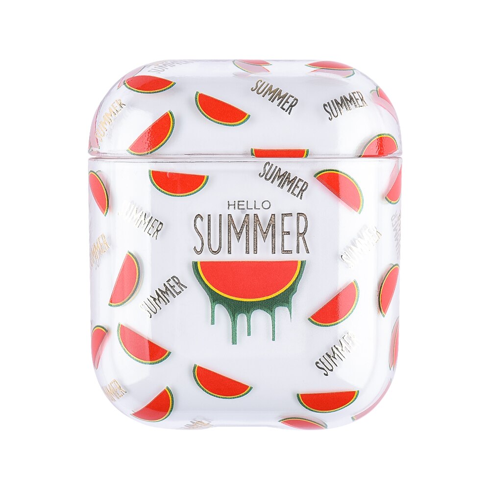 Frutas pc caso duro para airpods 2 1 fone de ouvido casos para airpods claro transparente capa do fone de ouvido: F03