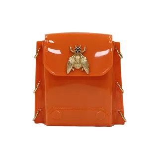 spring and summer mini bee bag shoulder messenger jelly bag live bag: Orange