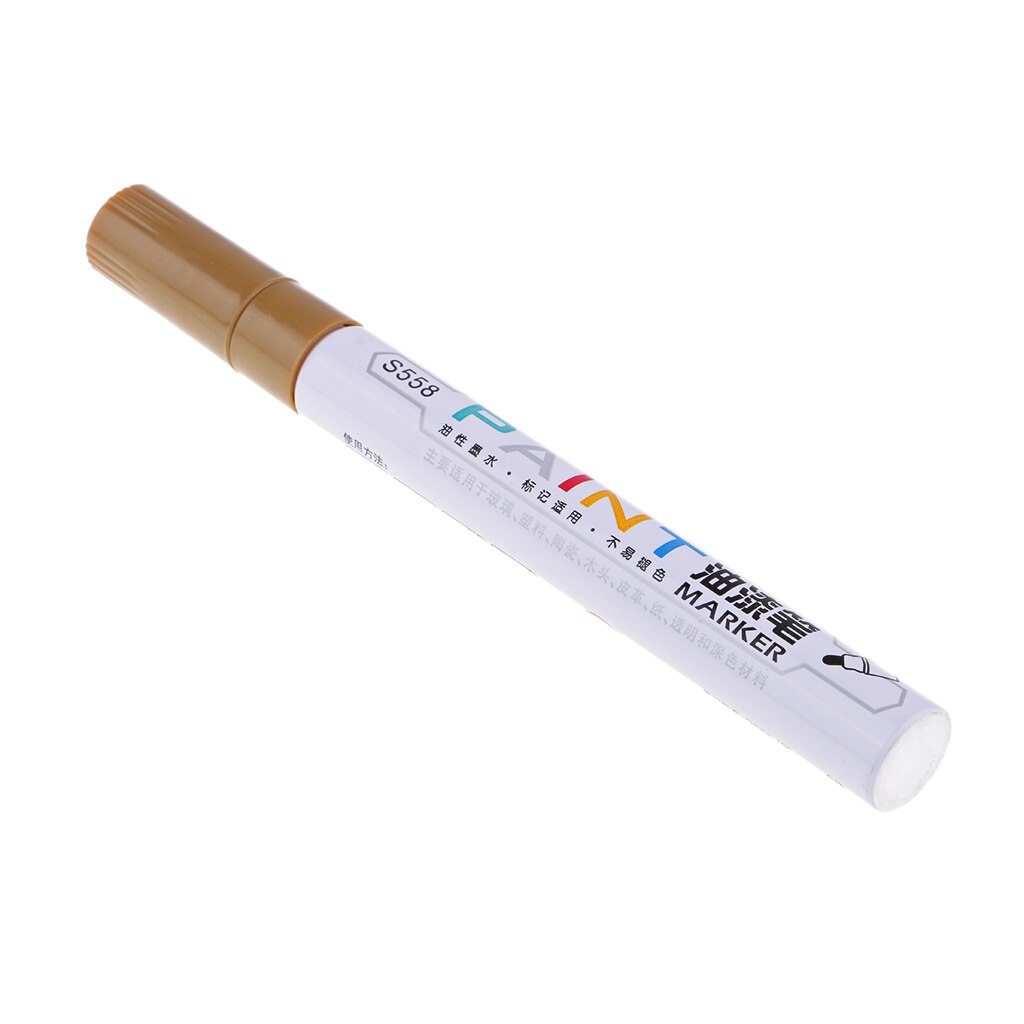 Oil-based Paint Pen Markings Permanent Ink For Metal, Rubber And: Gold