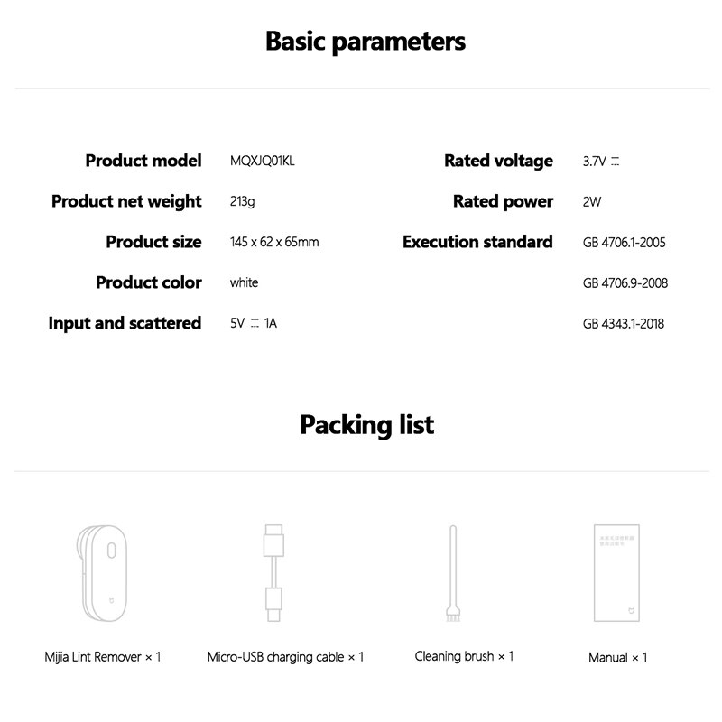 Xiaomi-quitapelusas eléctrico Mijia para ropa, MQXJQ01KL recortador de pelusas, 1300mAh, carga USB, herramienta de acero fino de 0,35mm