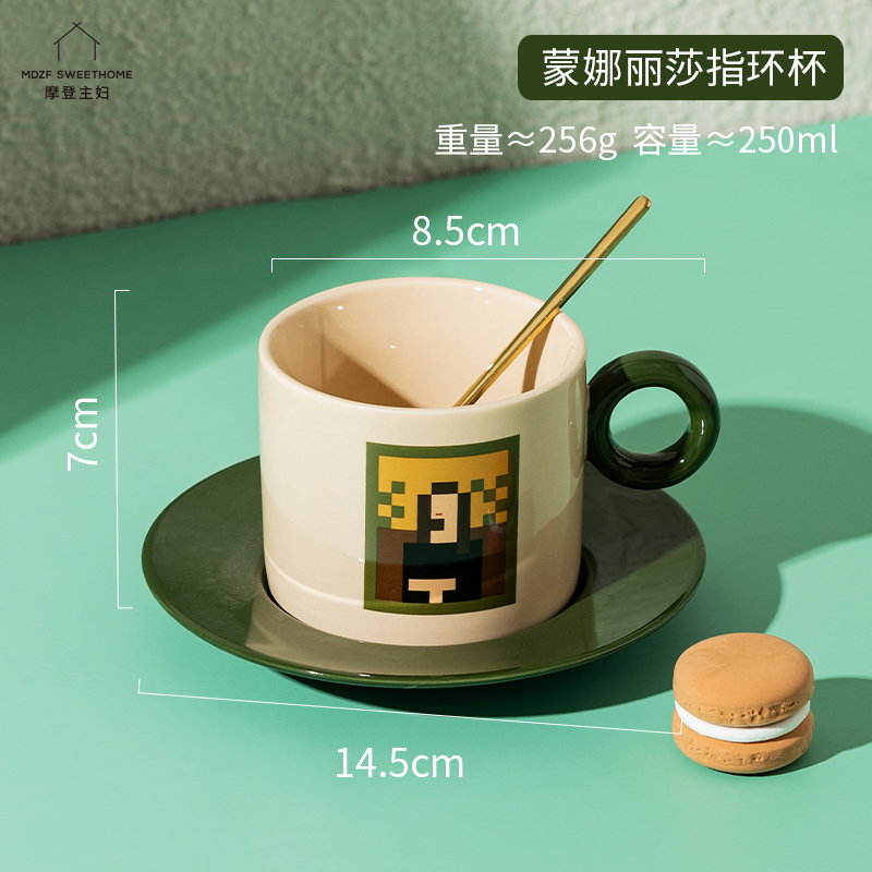 Copos de café de luxo cerâmica criativa bonito serviços de café caneca de chá reutilizável chá da tarde conjunto de xícara de café: Style 2