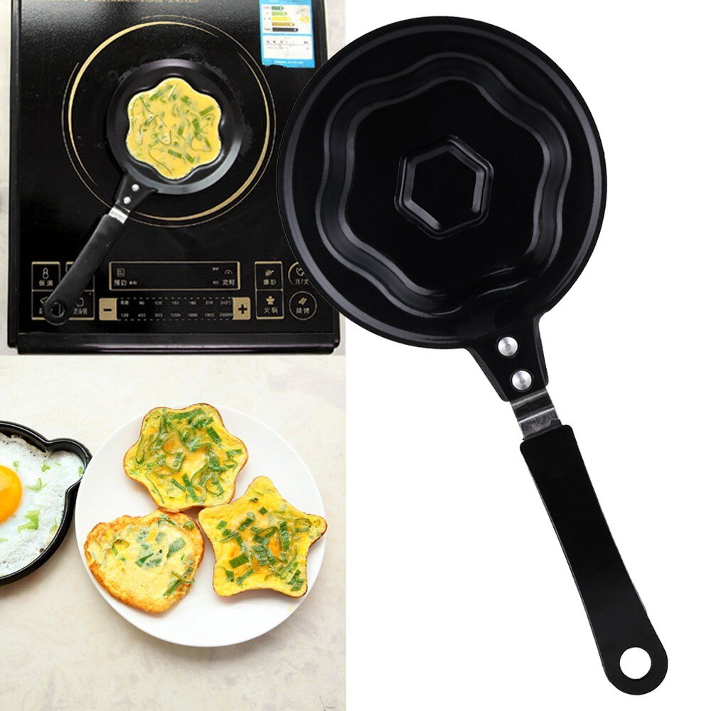Mini Poêle à Œuf & Omelette 12 Cm – Fer Anti-Adhésif – Idéale Petit-Déjeuner – Pancake & Œuf Au Plat Facile