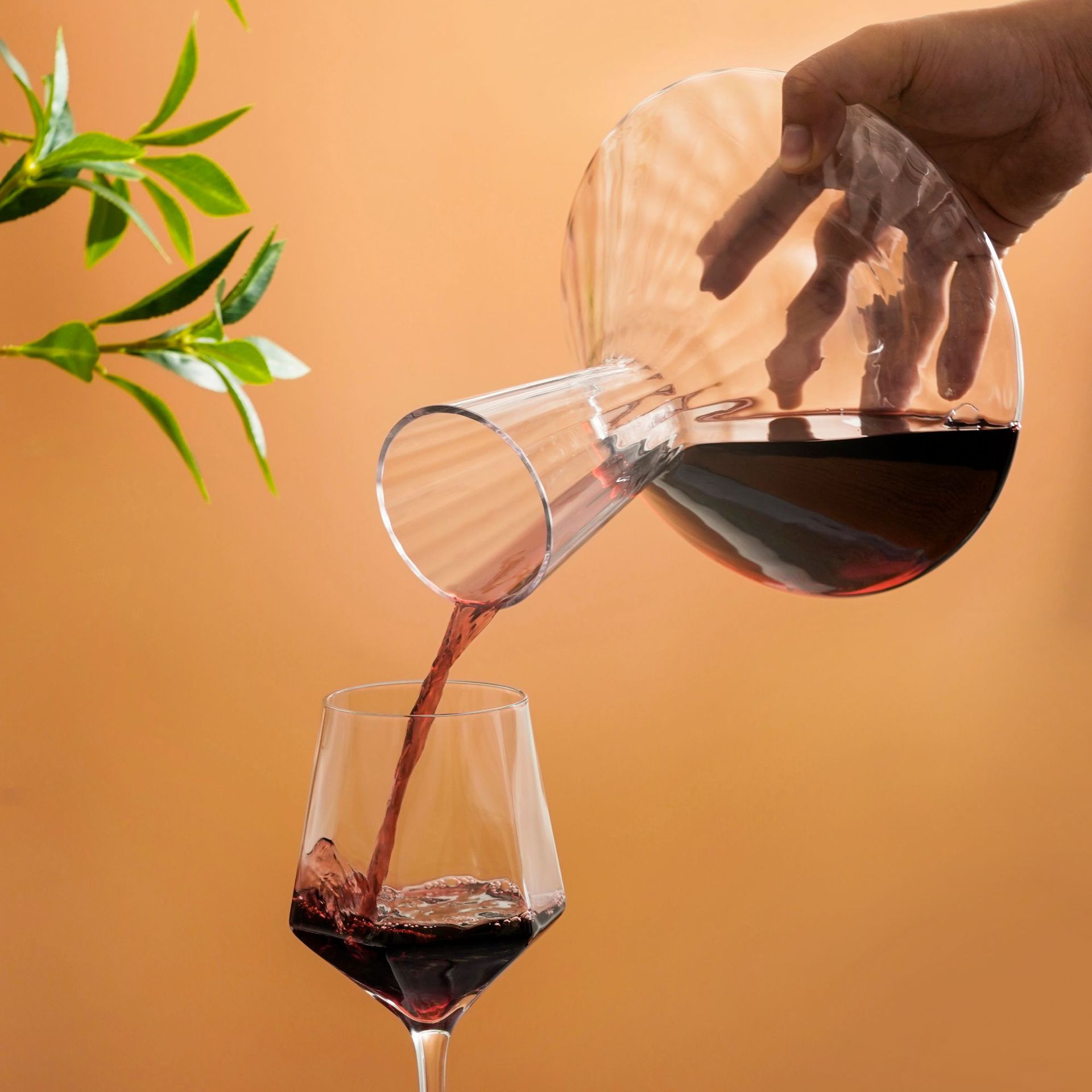 Carafe en verre de cristal de luxe léger, gobelet rotatif à 360 degrés, séparateur de vin de 1500ml, bouteille de vin pour Champagne, whisky, Bar familial