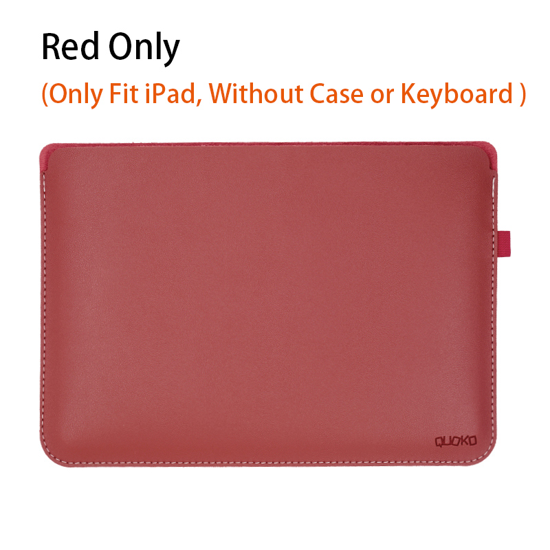 Simplicity and ultra-thin super slim Laptop bag case Sleeve for Apple iPad 9.7" iPad Pro 10.5 11 12.9" ,Transverse style: 11-inch / Red