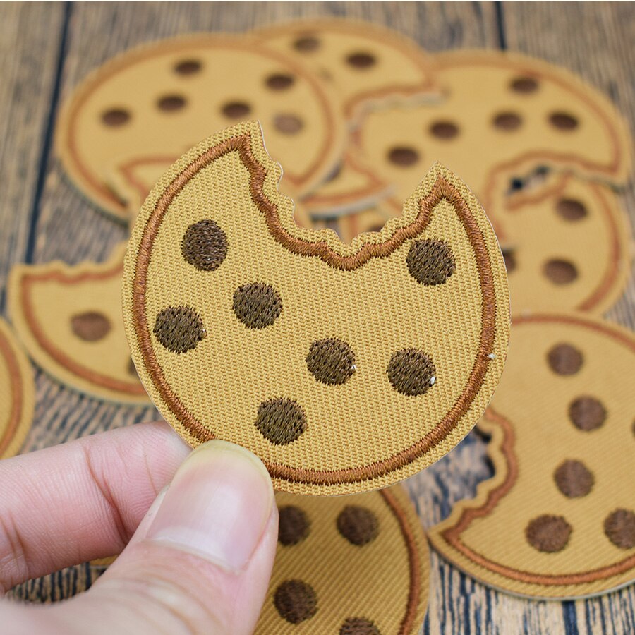 Cookie Voedsel Patches Voor Kleding Ijzer Op Patches Voor Kleding Badges Kleding Iron-On Parches Applique Patches Voor Jeans 10 Pcs