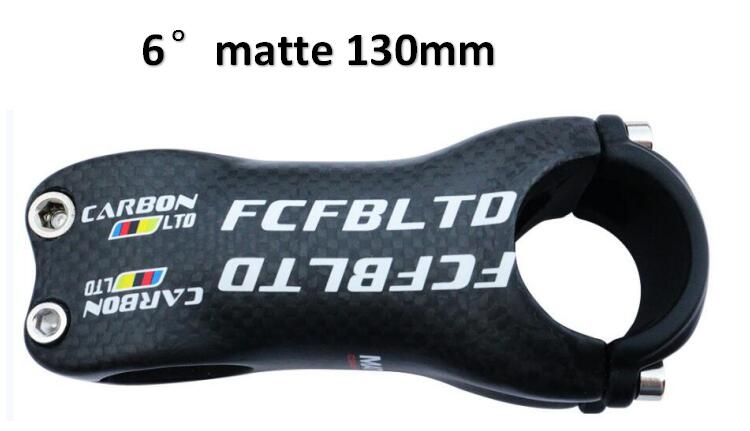 FCFB 3 K Carbon Fiber MTB Fiets Stuurpen 31.8 MM Carbon Racefiets Stuurpen Fietsen Stuur 6/17 Graden 80 90 100 110 120 130 MM: 6 degree 130mm