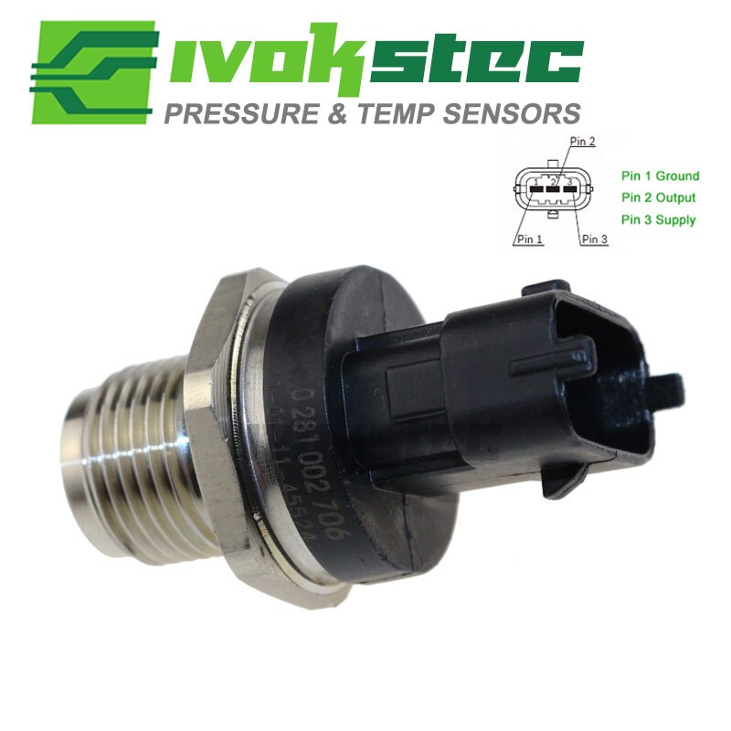¡Lo más ! Sensor de presión de combustible de 1800 Bar, , 0281002937 0281002706, 0281002903 para Cummins, Volvo, Iveco Man, Fiat, Renault