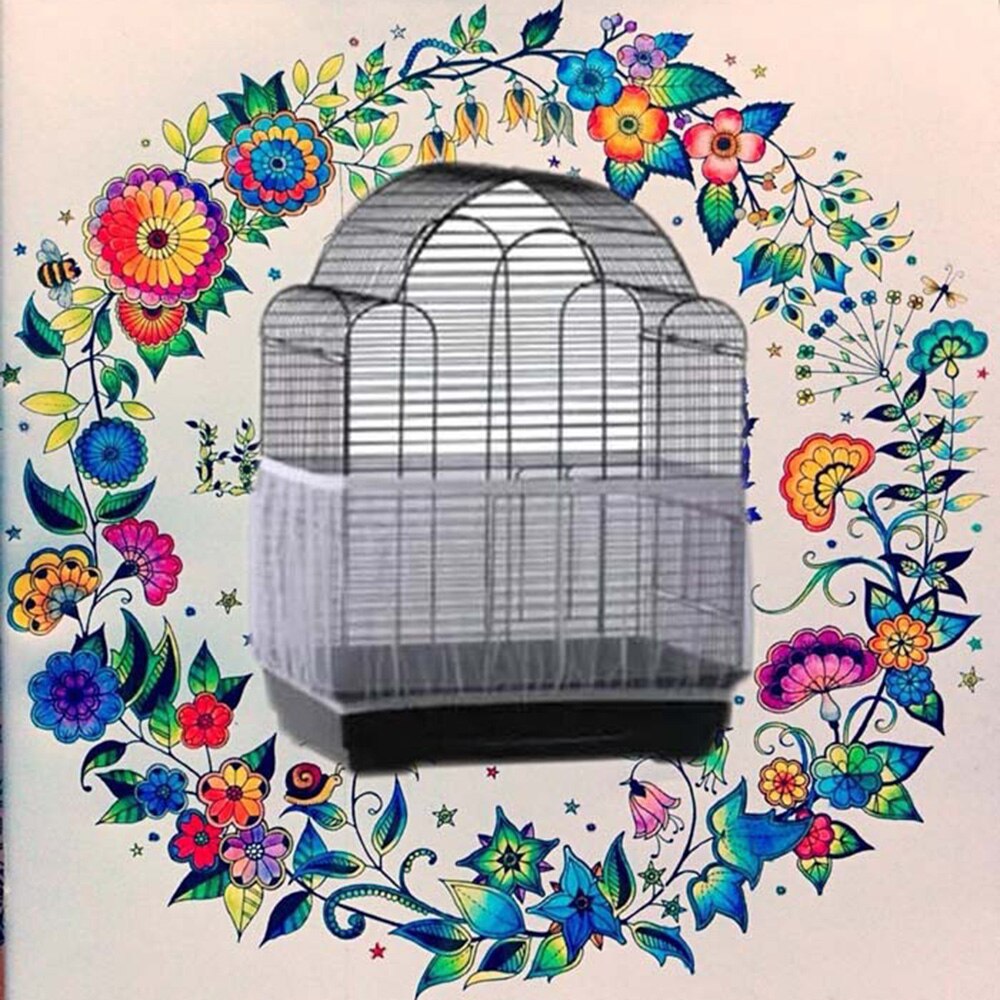 Pet Bird Bird Cage Cover Practical to use Cage Catcher Tidy Guard Cover Mesh Shell