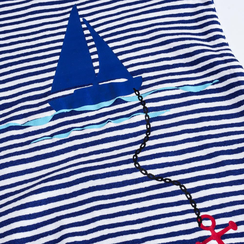 Listras azuis Menino Dorminhoco Romper Tecido De Bambu de Manga Longa Outono Sleepwear Listrado Mar Tema Do Bebê Menino Macacão Ropa Navidad