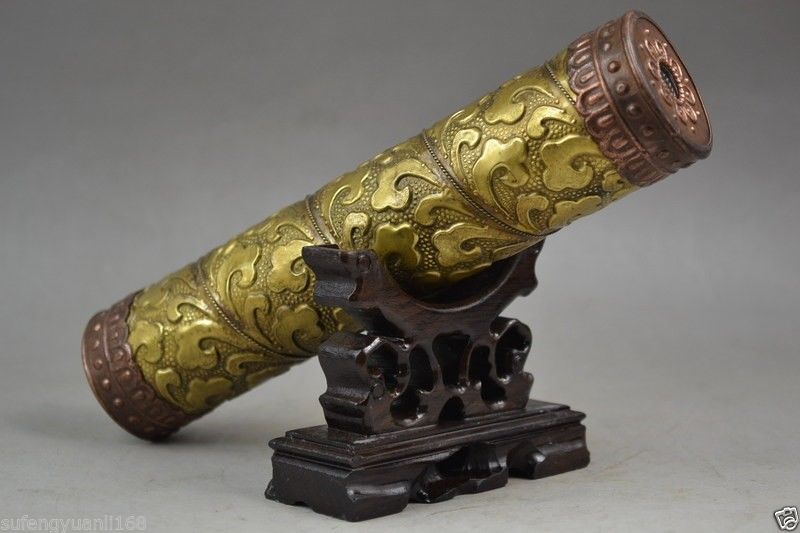 Kaléidoscope en métal fabriqué à la main chinois, artisanat en cuivre, nuages vifs, voir le monde magnifique, décoration de la maison