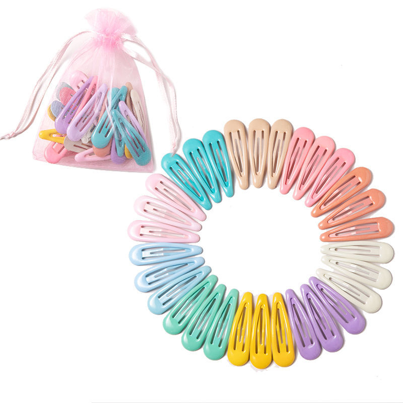 10/20/30/40Pcs Baby Hairclip Haarspelden Leuke Kleurrijke -Vormige Clip Mode Baby Meisje haarspelden Haar Accessoires Haarspelden: 30pcs light color