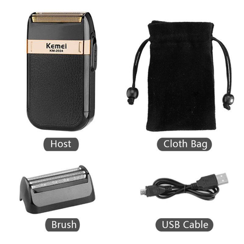 Kemei-afeitadora electrónica para hombre, dispositivo de Navalia para Barba, Afeitadora eléctrica Kemel Mans, máquina para Barbiar, Sheiver Keimei: no retail box
