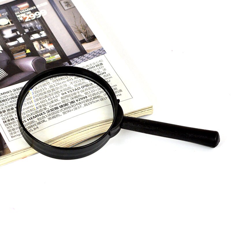 Magnifying Glass,magnifier mirror Plastic Handle 60mm Magnifier Hand Held Small 5X