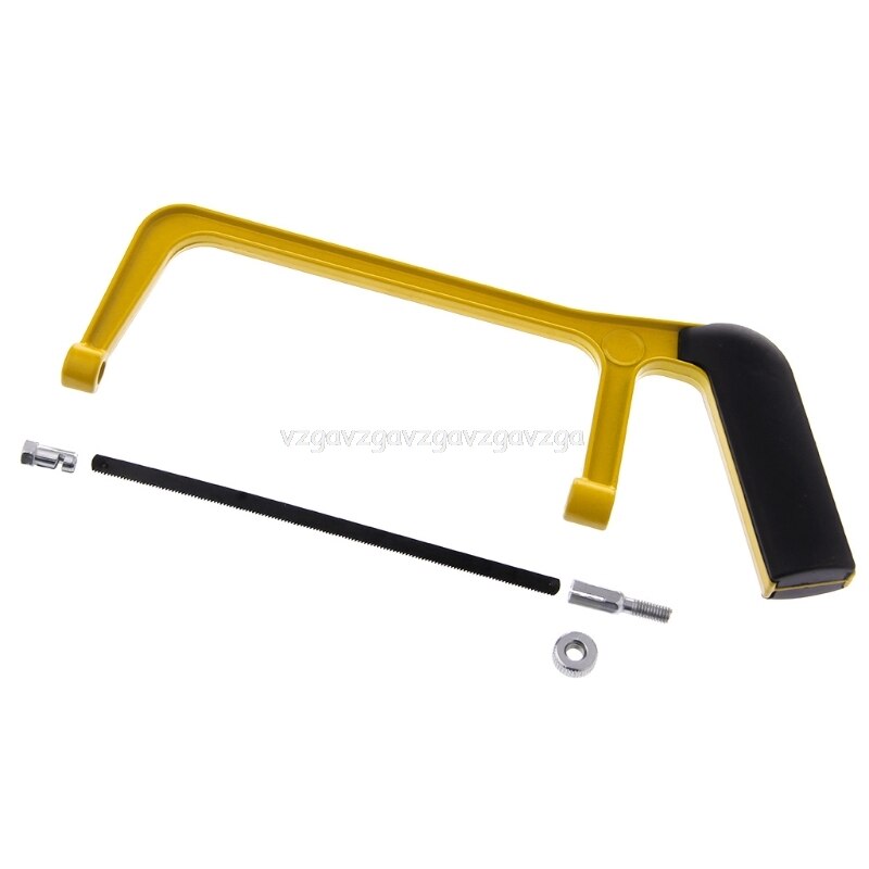 6 Inch Adjustable Hacksaw Saw Hand Tool with Aluminum Alloy Frame for Wood Cutting Metal Fiber N23