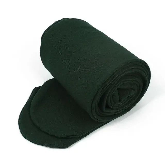 Mallas gruesas de invierno para mujer, pantimedias cálidas de terciopelo de Color sólido de cintura alta para mujer, pantimedias de terciopelo grueso, medias elásticas negras: Verde