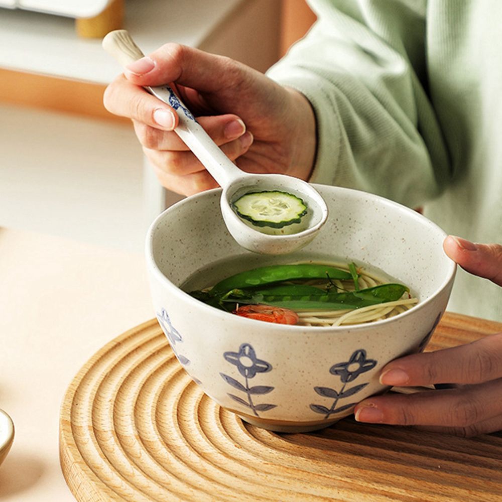 Long Handle Teaspoon Eating Tool Japanese Style Kicthen Cooking Utensil Scoop Dinnerware Tableware Soup Spoons