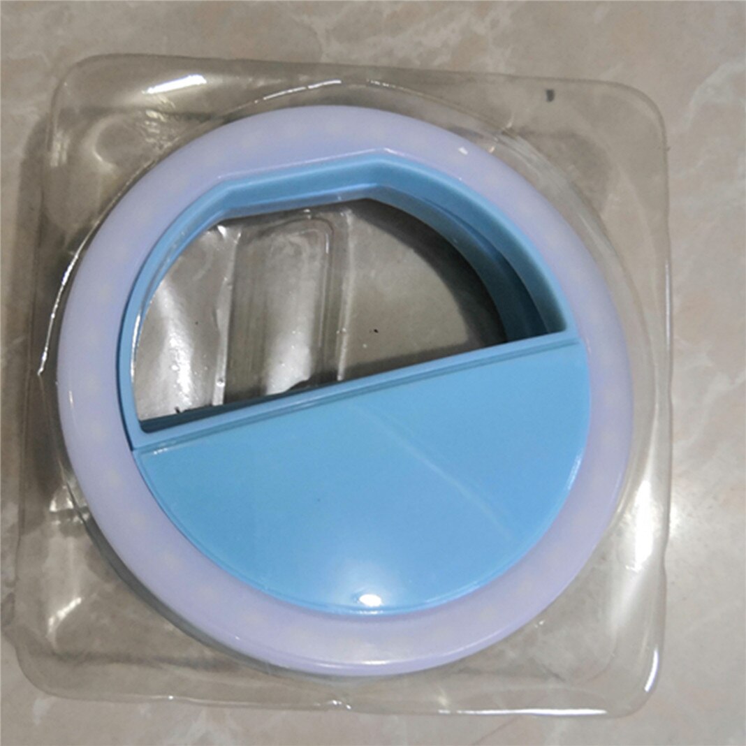 Xixi espelho de maquiagem com led, artefato de luz para celular, 36 peças, para fotografia, ferramentas de beleza luz de preenchimento: blue
