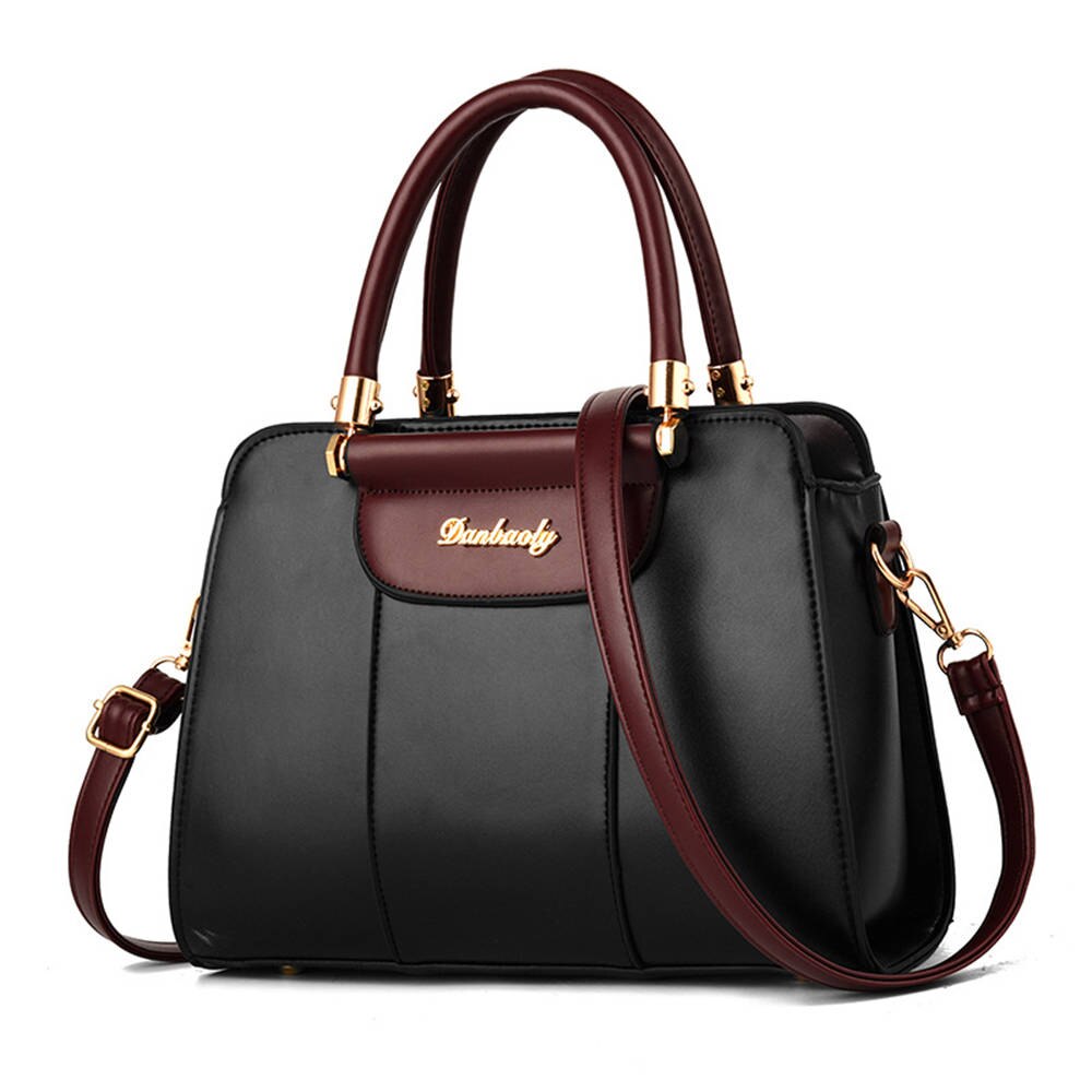 Handtassen Vrouwen Leren Tas Grote Capaciteit Schoudertassen Casual Tote Luxe Handtassen Vrouwen Zakken Dames Mode Tas: Black