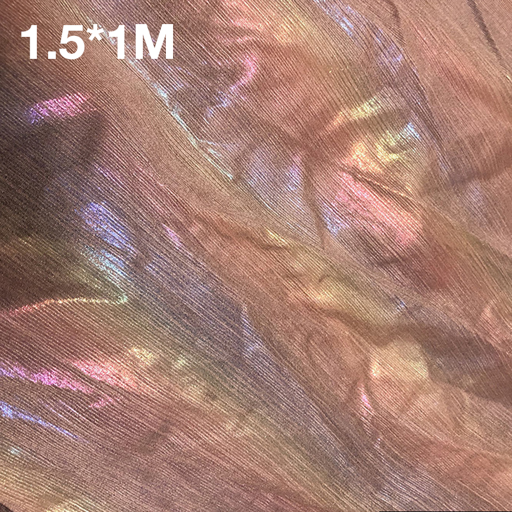 Holografisk regnbue chiffon stof reflekterende gradient ombre til han kinesisk kostume tørklæde gardin tøj til sommer: -en