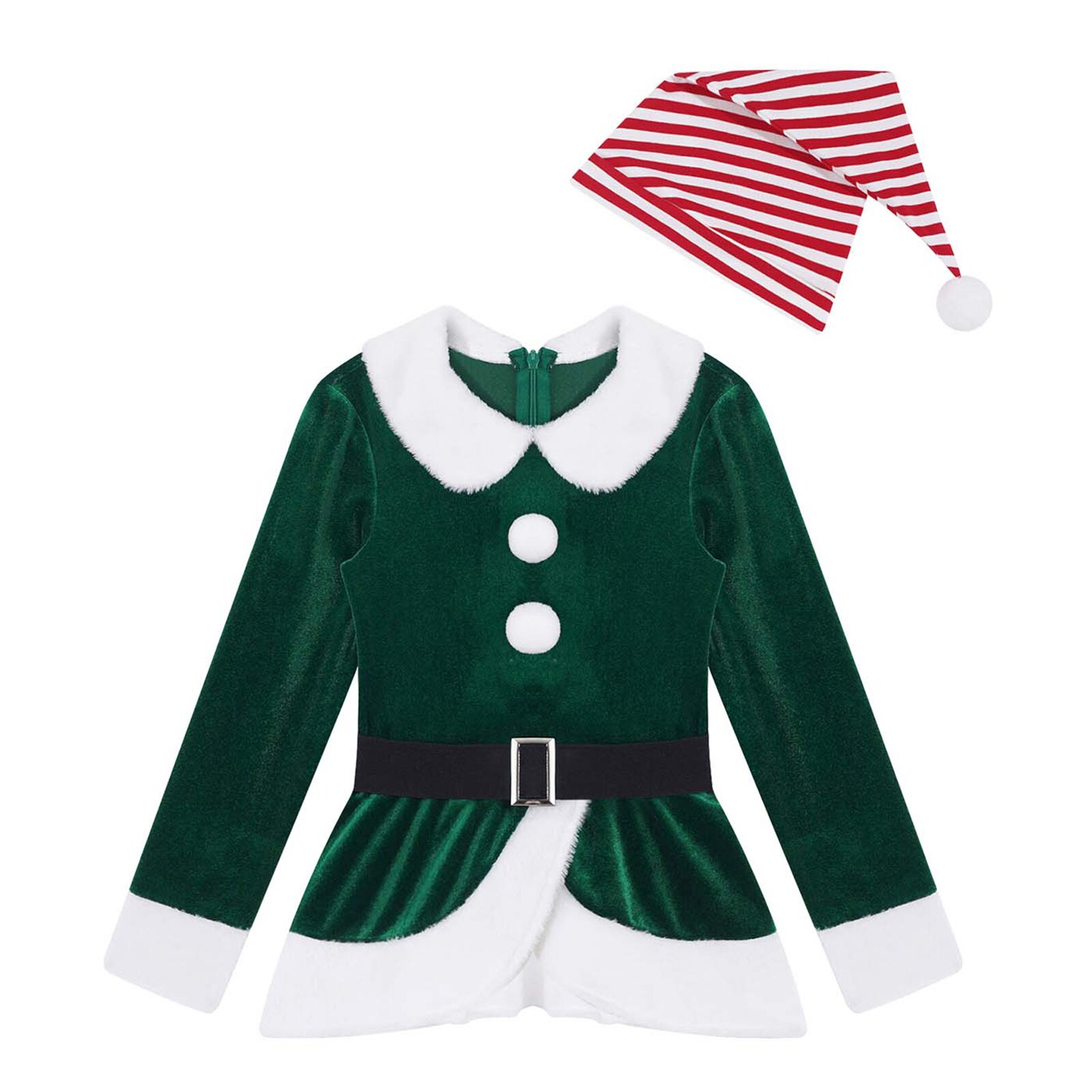 Rolanko Fluwelen meisjesjurk met zakken, pof, lange mouwen, A-lijn, winter, maxi-swingjurk met strik, haarelastiek voor Kerstmis, verjaardagsfeest, koningsblauw, 10-11 Jaar
