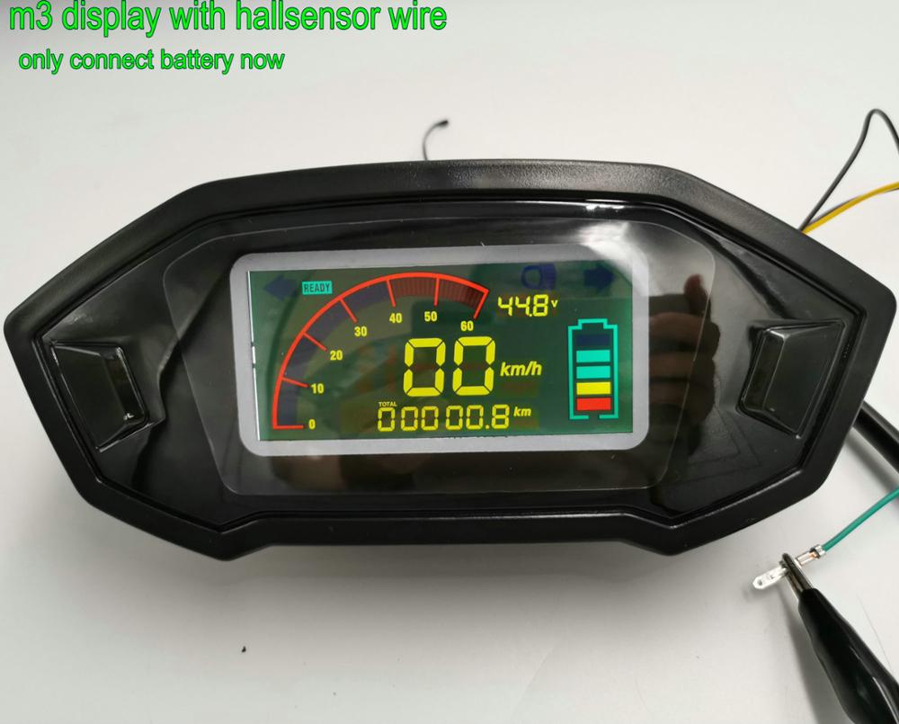 Speedometer lcd display 48-72v gauge til elektrisk scooter mtb motorcykel kilometertæller med batteriniveau og lys ikon speedview