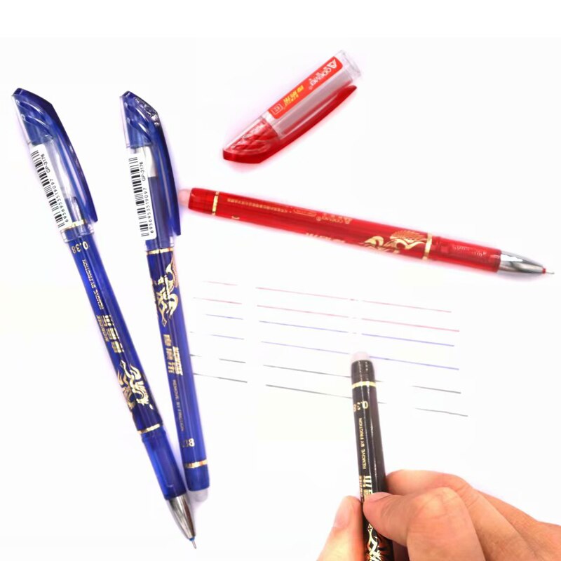 Uitwisbare balpen, 12 kleuren, uitwisbaar, 0,5 mm, uitwisbare roller
