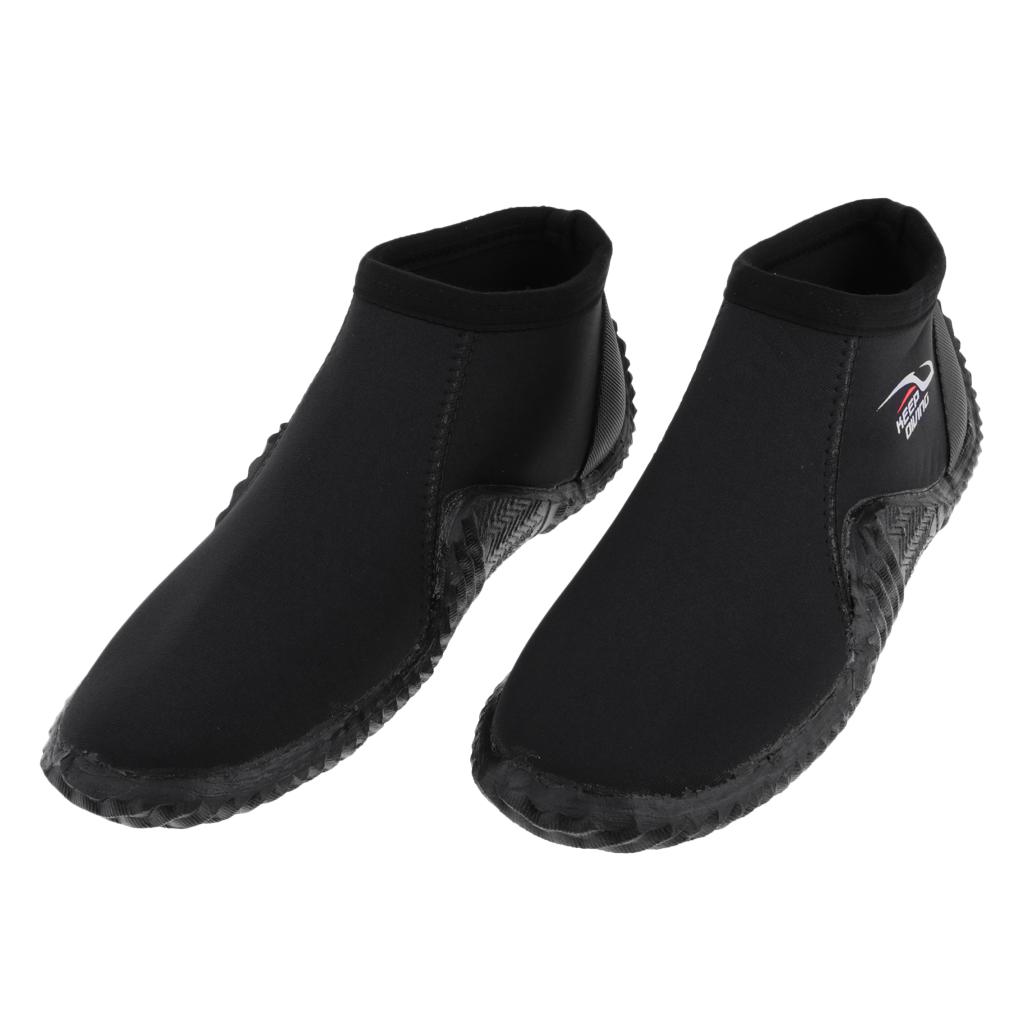 Bota de buceo clásica antideslizante para deportes acuáticos, suela de caucho de neopreno de 5mm, botines de buceo de corte bajo para hombre y mujer adulta