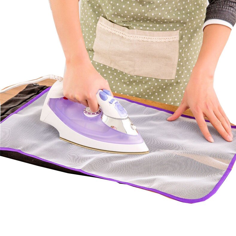 1PC resistente al calor de la malla para planchar herramientas de costura de tela de protección de aislamiento plancha casera Mat Anti-agua hirviendo de tela de malla de cubierta: 39.5 x 58cm
