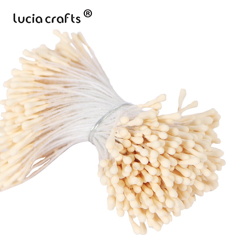 420/600 stk 1mm kunstige miniblomster stamen pistil håndverk krans kake boks kort bryllup julepynt  d1314: C6 420 stk