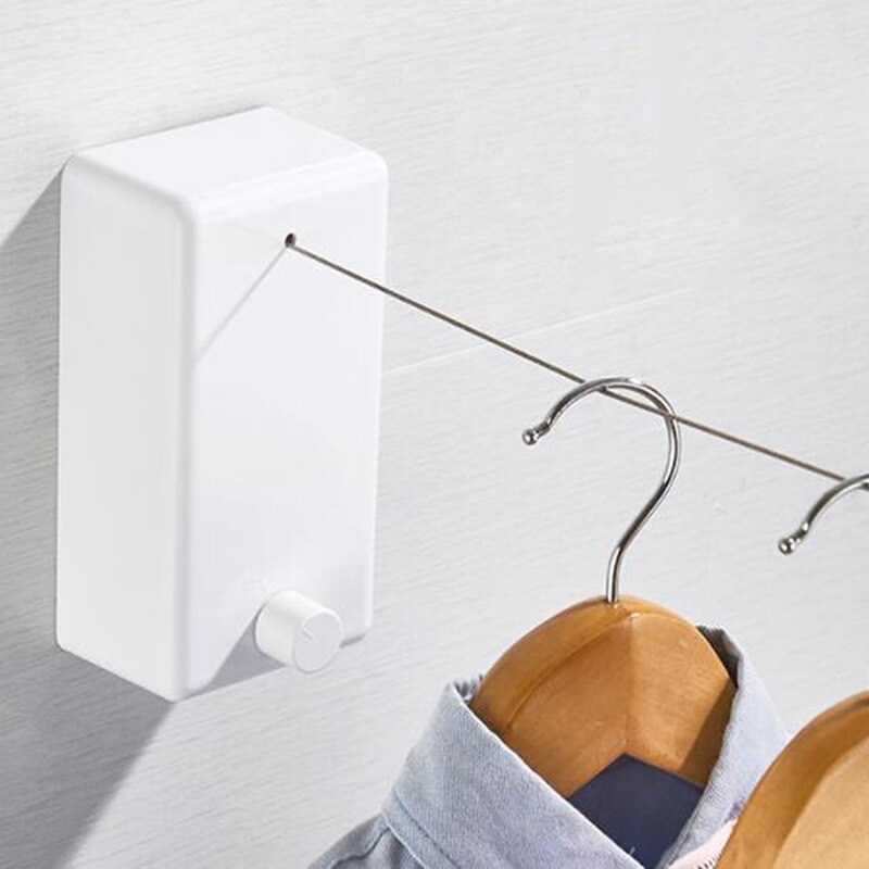 Home 4.2M Steel Wire Invisible Wall Hanger Indoor Retractable Solid Clothesline Retractable Clothesline Clothes Dryer
