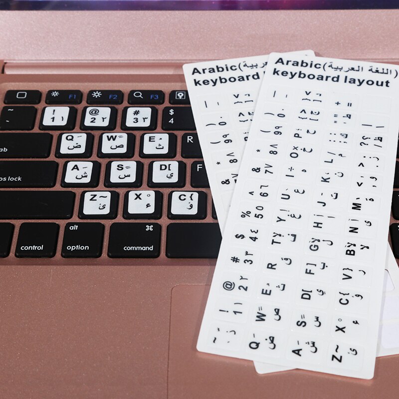 Fffas Zwart Wit Weerstaan Film Plakken Beschermen Arabisch Toetsenbord Sticker Voor Pc Computer Mechanische Toetsenbord Notebook Laptop Ru