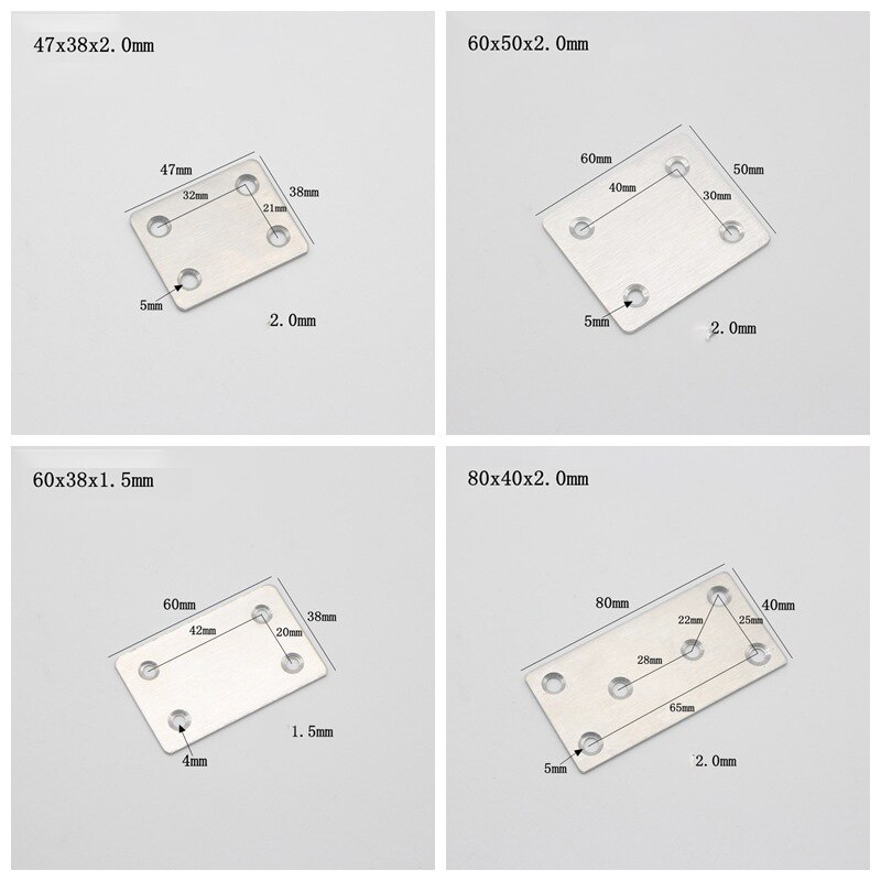 1/2/10pcs Stainless Steel Connector of Straight Iron Sheet Angle Cabinet Corner Code