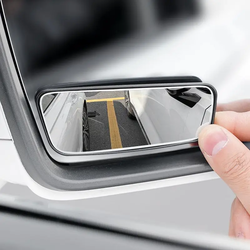 Espejo de punto ciego ajustable de 360 grados, espejo retrovisor convexo auxiliar para coche, marco redondo, espejos gran angular para marcha atrás, 2 uds.