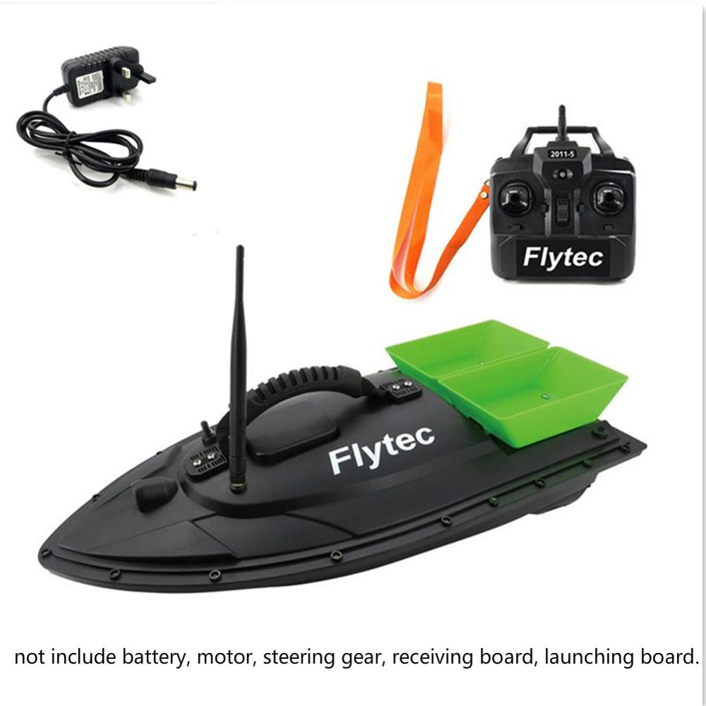 Flytec RC bateau de pêche 500 mètres Intelligent Intelligent bateau RC bateau pour la pêche appât bateau Double bateau à moteur pêche: Green Kit UK Plug