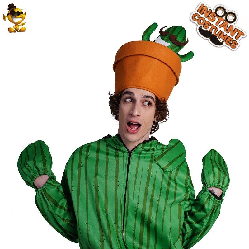 QLQ-Sombrero de Cactus Unisex para adultos, disfraz de , verde, divertido, para hombre y mujer