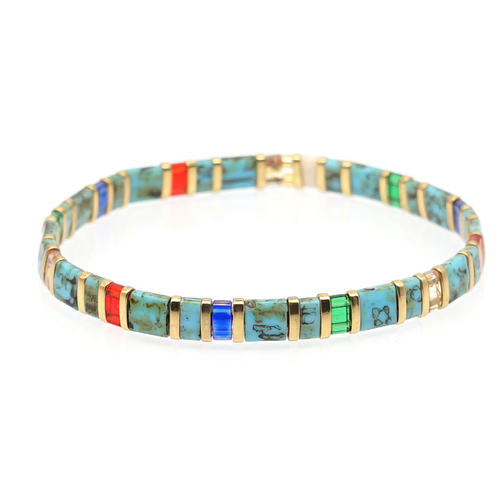 Go2boho Vriendschap Armband Miyuki Tila Kralen Armbanden Voor Vrouwen Sieraden Bohemian Zomer Regenboog Pulseras Sieraden: TL-B190091C