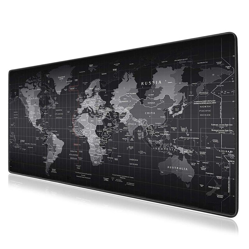 Pro Grote Gaming Muismat World Map Mousepad Computer Muis Mat Anti-Slip Rubberen Basis Bureau Mat Toetsenbord pad Mause Pad